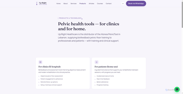 Security scan screenshot of https://uprighthealthcare.com/products.html