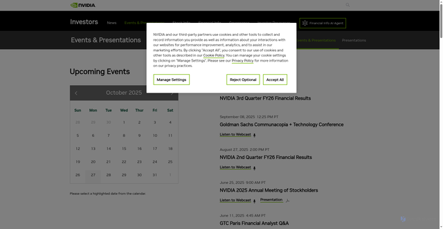 Security scan screenshot of https://investor.nvidia.com/events-and-presentations/events-and-presentations/default.aspx