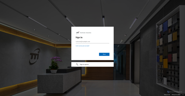 Security scan screenshot of https://ttigroup-my.sharepoint.com
