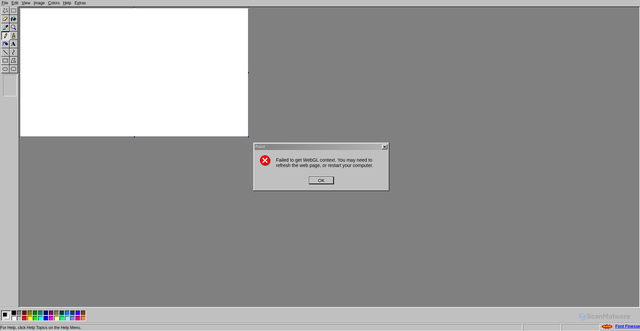 Security scan screenshot of https://jspaint.app/