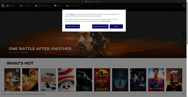 Security scan screenshot of https://www.warnerbroscanada.com/