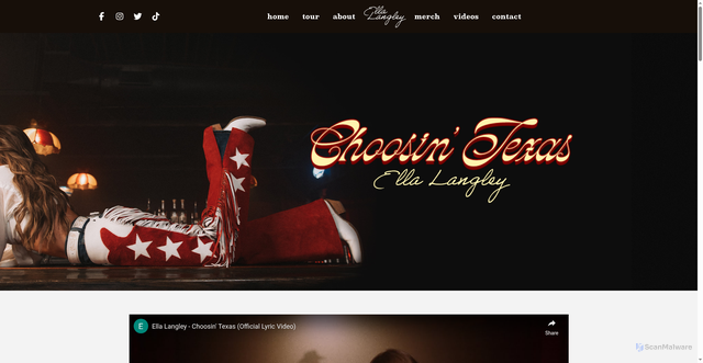 Security scan screenshot of https://ellalangley.com/