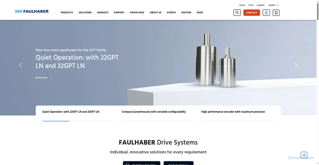 Security scan screenshot of https://faulhaber.com