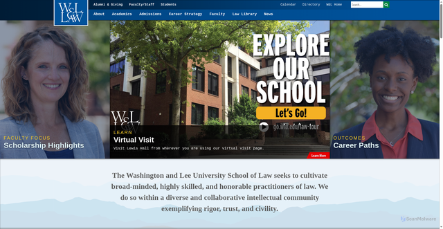 Security scan screenshot of access.wlu.edu
