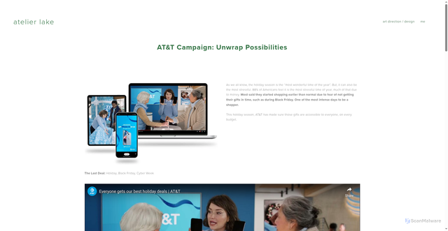 Security scan screenshot of https://atelierlake.com/att-holiday-campaign
