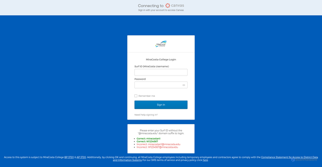 Security scan screenshot of https://miracosta.instructure.com