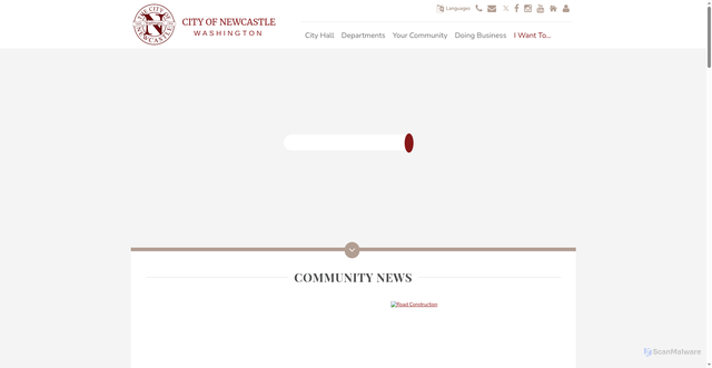 Security scan screenshot of https://www.newcastlewa.gov/