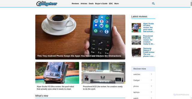 Security scan screenshot of https://the-gadgeteer.com