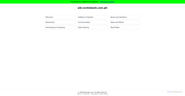 Security scan screenshot of http://aib-scotiabank.com.ph/