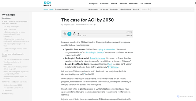 Security scan screenshot of https://80000hours.org/agi/guide/when-will-agi-arrive/