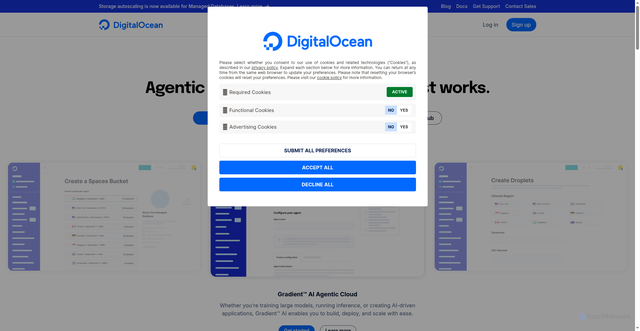 Security scan screenshot of https://www.digitalocean.com/