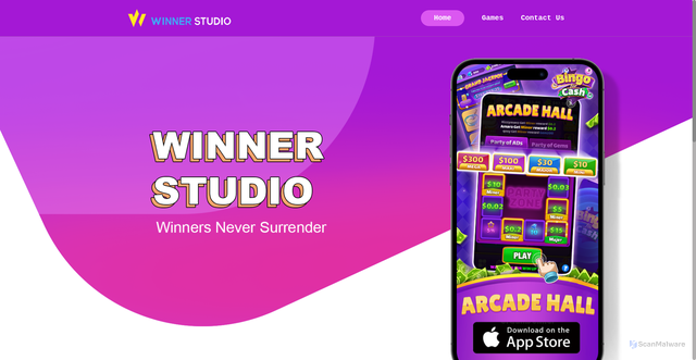 Security scan screenshot of https://winnerstudio.vip