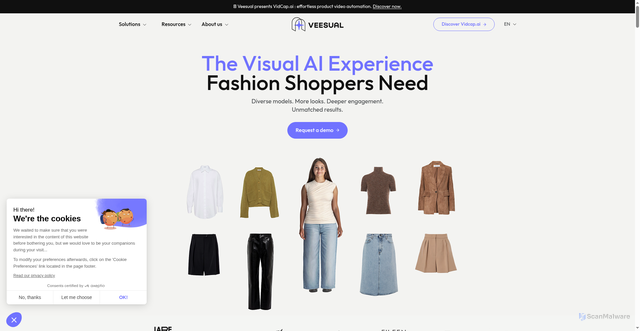 Security scan screenshot of https://veesual.ai