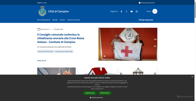 Security scan screenshot of https://www.comune.ciampino.roma.it
