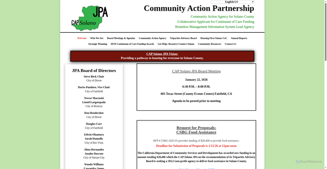 Security scan screenshot of https://capsolanojpa.gov/