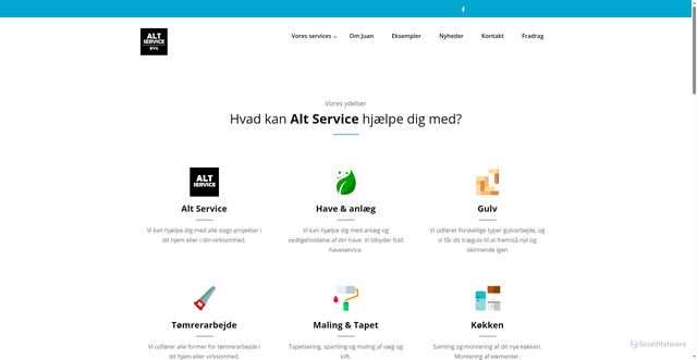 Security scan screenshot of https://altservice.nu