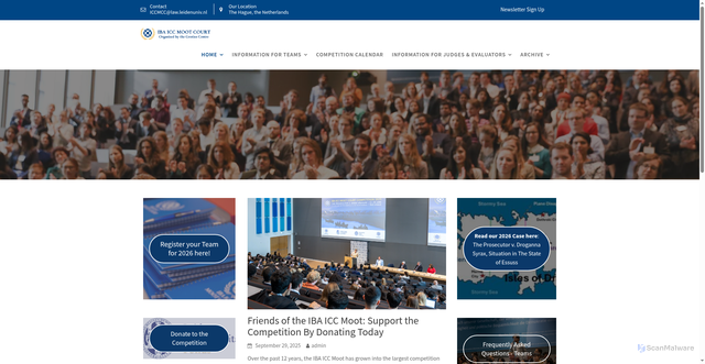 Security scan screenshot of https://iccmoot.com/