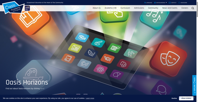 Security scan screenshot of https://www.oasisacademyimmingham.org/