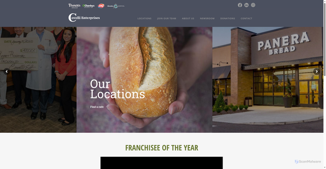 Security scan screenshot of https://www.covelli.com