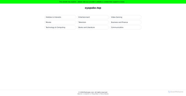 Security scan screenshot of https://oyapake.top