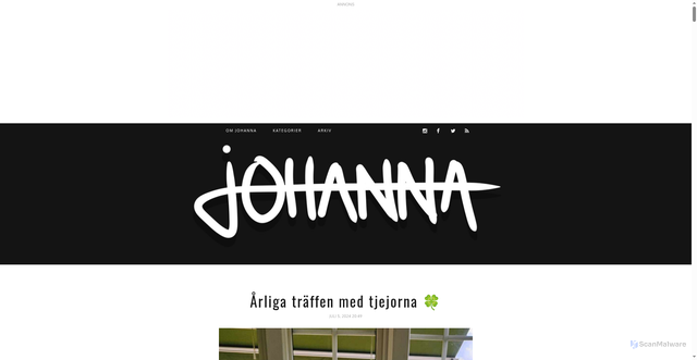 Security scan screenshot of https://iohanna.se