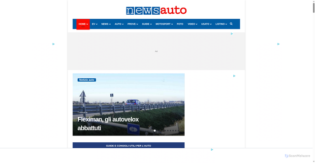 Security scan screenshot of https://newsauto.it