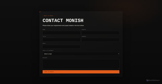 Security scan screenshot of https://kokki-new-site.pages.dev/contact.html