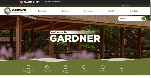 Security scan screenshot of https://gardner-ma.gov/