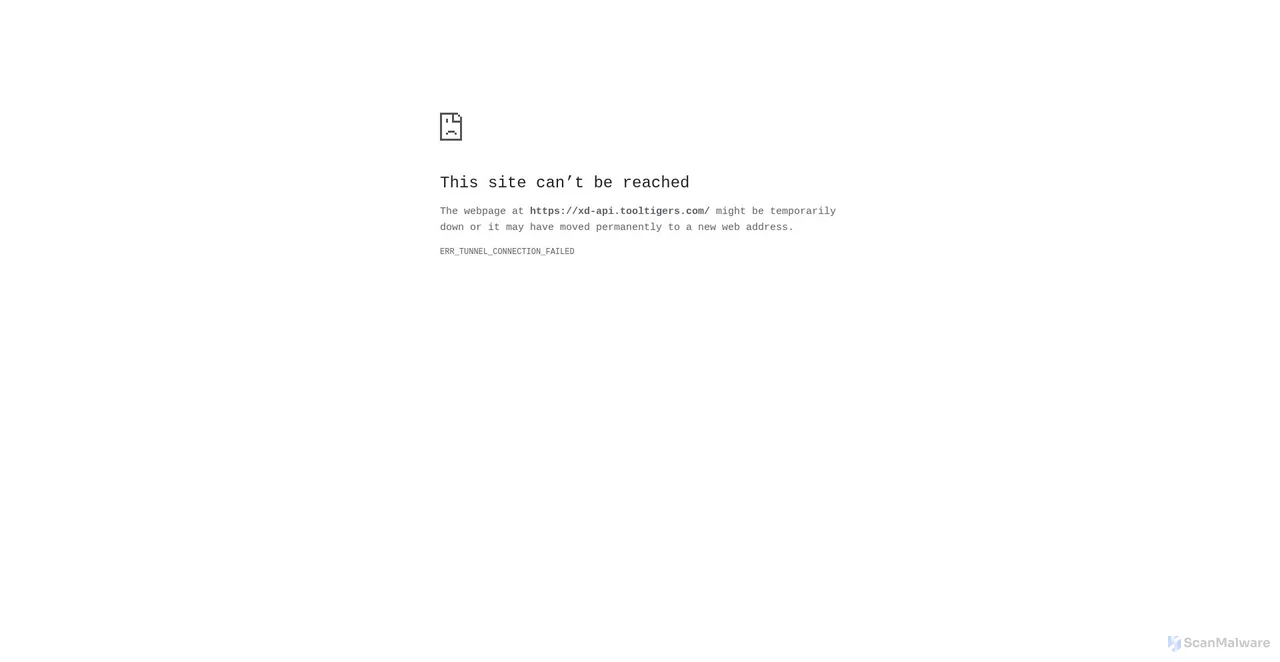 Security scan screenshot of https://xd-api.tooltigers.com