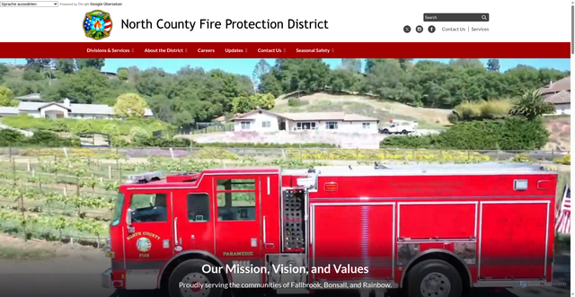Security scan screenshot of https://www.ncfireca.gov/