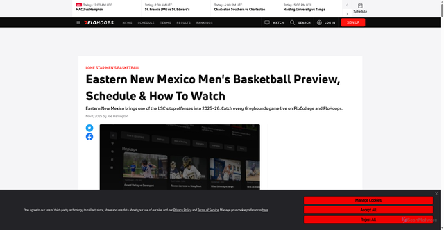 Security scan screenshot of https://www.flohoops.com/articles/14693571-eastern-new-mexico-mens-basketball-preview-schedule-how-to-watch