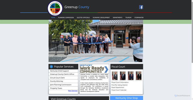 Security scan screenshot of https://www.greenupcountyky.gov/