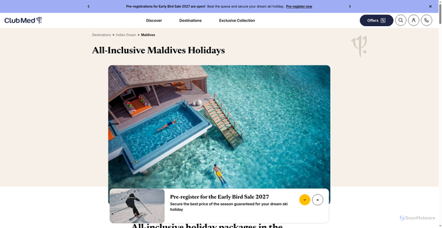 Security scan screenshot of https://www.clubmed.com.au/d/maldives-mauritius/maldives