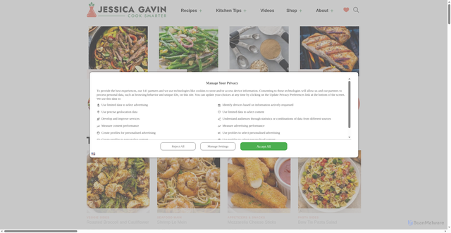 Security scan screenshot of https://jessicagavin.com