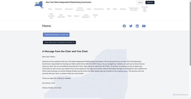 Security scan screenshot of https://nyirc.gov/