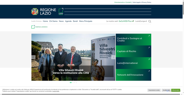 Security scan screenshot of https://www.lazioinnova.it/