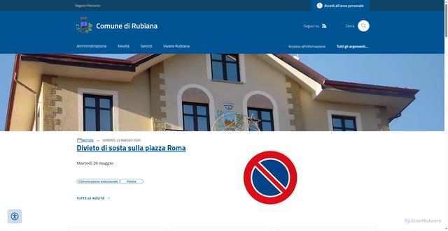 Security scan screenshot of https://www.comune.rubiana.to.it