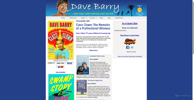 Security scan screenshot of https://www.davebarry.com/