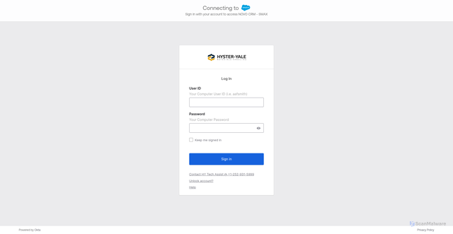 Security scan screenshot of https://hygateway.my.salesforce.com