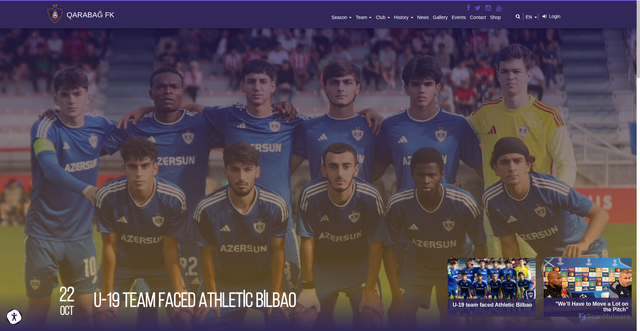 Security scan screenshot of https://qarabagh.com/en