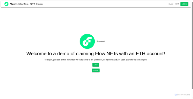 Security scan screenshot of https://www.flow-web3-sig-claim-demo.vercel.app/