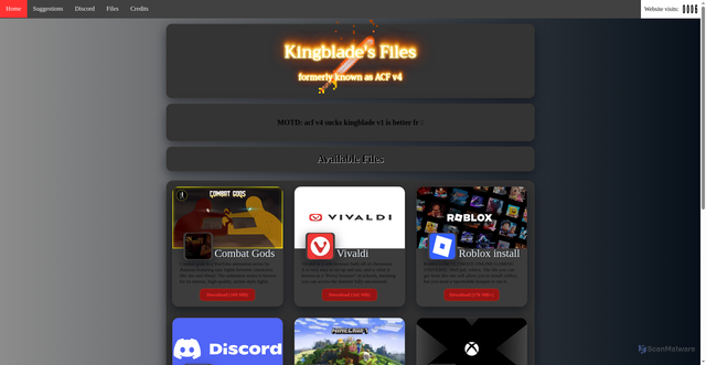Security scan screenshot of https://kingblade-v1-acfv4-zr8jmb08zh.edgeone.app/