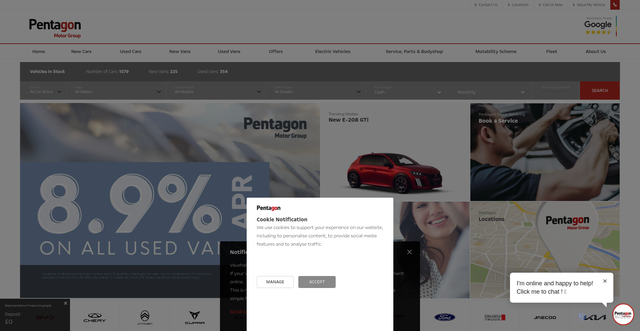 Security scan screenshot of https://www.pentagon-group.co.uk