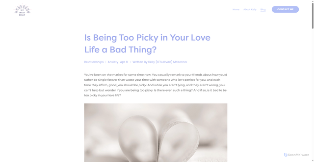 Security scan screenshot of https://www.sitwithkelly.com/blog/picky-dating