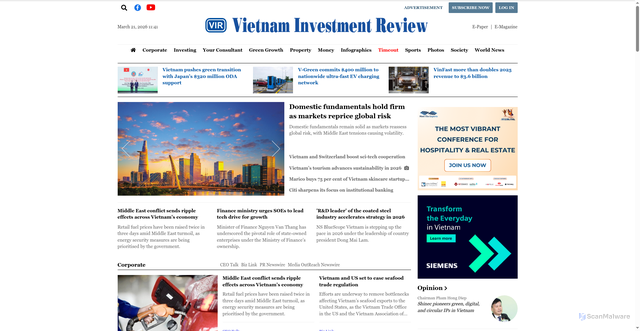 Security scan screenshot of https://vir.com.vn