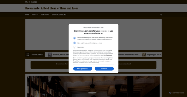 Security scan screenshot of https://brewminate.com