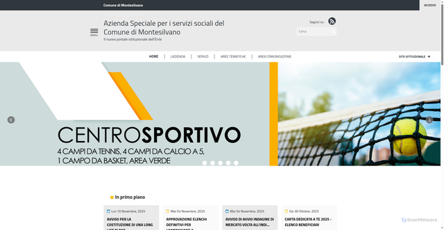 Security scan screenshot of https://www.aziendaspeciale.it/