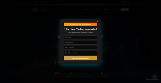 Security scan screenshot of https://thetradiinghoouse.com/