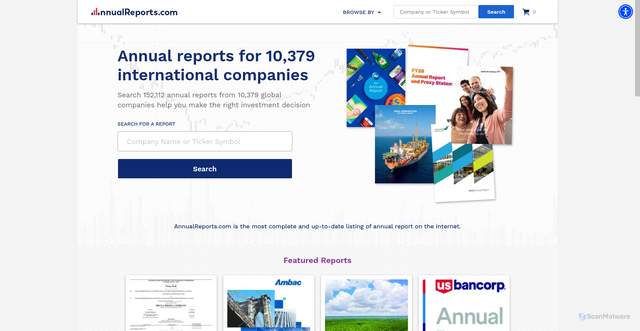 Security scan screenshot of https://annualreports.com