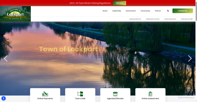 Security scan screenshot of https://elockport.gov/